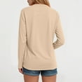 thumbnail image 6 of Hessimy Women's Long Sleeve Open Front Cardigan Button Down Ribbed Lightweight Knit Outerwear with Pocket(Khaki,L), 6 of 9
