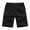 001 Black, variant on Men's Solid Color Workwear Shorts Outdoor Casual Elastic Waist Straight Shorts with Multi Pocket