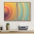 thumbnail image 3 of IDEA4WALL Framed Canvas Print Wall Art Set Vibrant Geometric Rainbow Collage Abstract Geometric Digital Art Minimalism Boho Wall Decor for Living Room, Bedroom, Office - Natural 16"x24"x2, 3 of 5