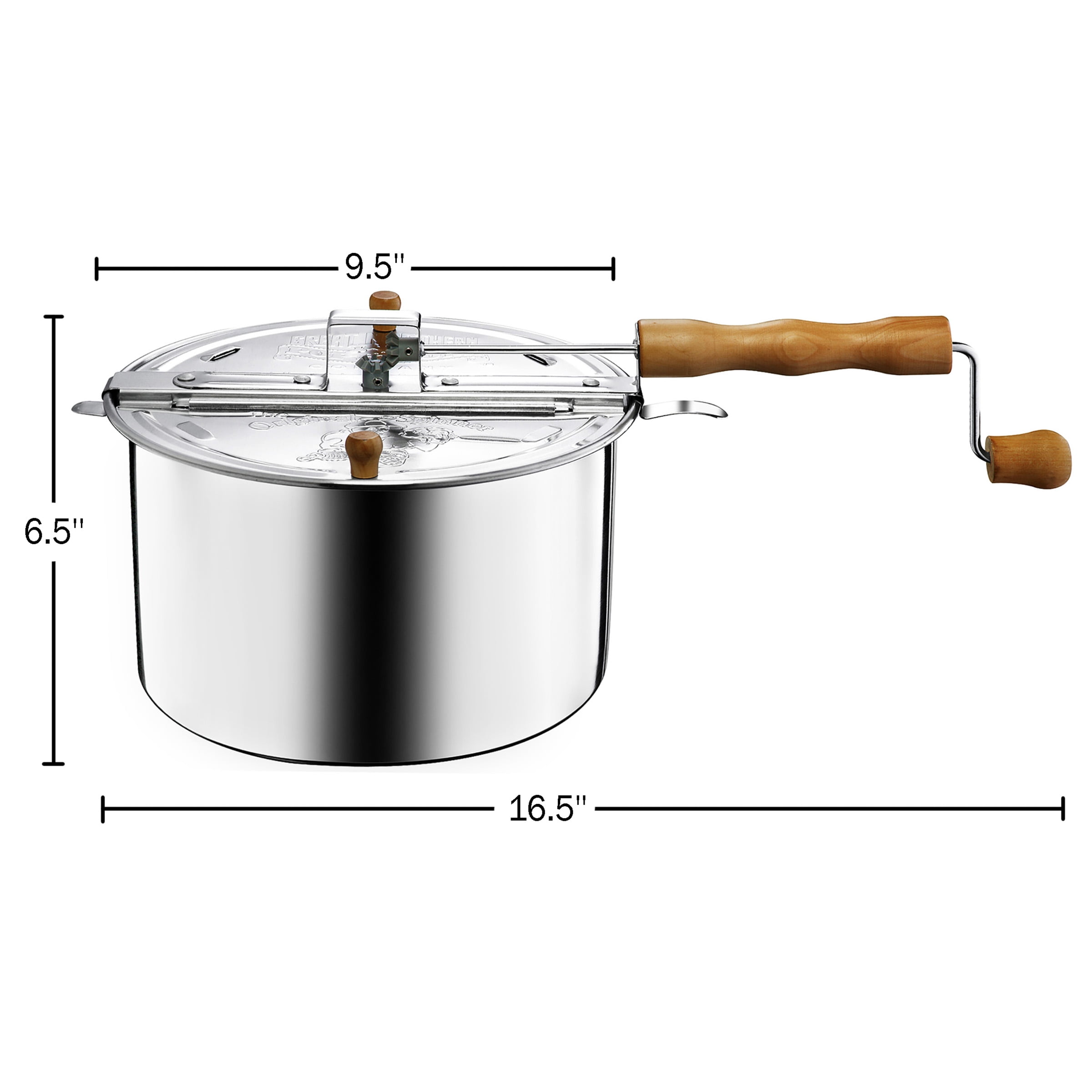 Great Northern Popcorn Spinner Stovetop Popcorn Popper - Thumbnail 4