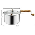 Great Northern Popcorn Original Stovetop Crank Pot 6.5Quart Popper