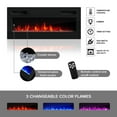 thumbnail image 2 of Shu BL-EF Fireplace TV Stand for TVs up to 80", Modern High Gloss 71" Entertainment Center, Electric Fireplace TV Media Console with Storage Cabinets, 2 of 5