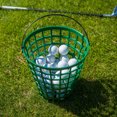 thumbnail image 4 of Cesta para pelotas de golf con asa, contenedor para pelotas de golf, incluye accesorios para estadio (verde, 100 unidades), 4 of 5