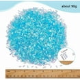 thumbnail image 2 of 90g Deep Sky Blue Bingsu Beads 5.5mm Long Straw Tube Beads Iridescent Crispy Bingsu Beads Lightweight Bingsu Beads Glitter Bingsu Beads for Crunchy Slime Vase Filling DIY Craft Supplies, 2 of 8
