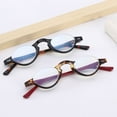 thumbnail image 4 of 4 Pairs of Blue Light Blocking Half Rimless Red Reading Glasses for Women Men Half Moon Fashion Spring Hinge plastic Readers +1.50, 4 of 7