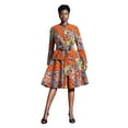 thumbnail image 3 of Bintarealwax 2 Piece Suits Set Women Wax Print Ankara Long Sleeve Zipper Tops and Skirts Elegant African Party Clothing, 3 of 3