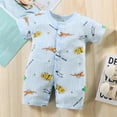 thumbnail image 4 of Birdeem Barboteuse pour Bébés Filles Tout-Petits Bébés Filles Garçons Manches Courtes T-Shirt Imprimé Coloré Col Rond Combinaison Barboteuse, 4 of 12