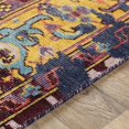 thumbnail image 2 of Hauteloom Wezac Wool Living Room, Bedroom Area Rug - Medallion Floral Border - Traditional Oriental Boho - Multicolor, Yellow, Burgundy - 2' x 3', 2 of 9