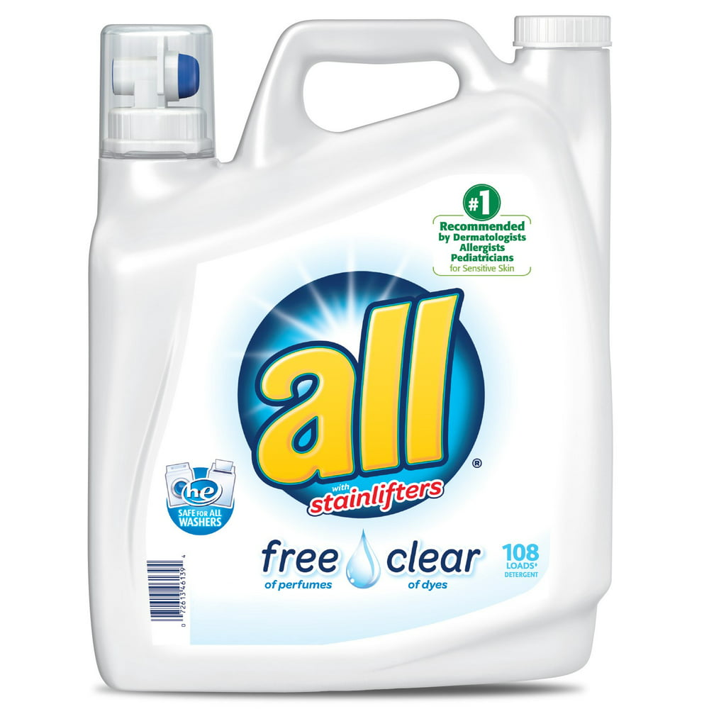 travel size all free and clear detergent
