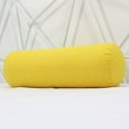 thumbnail image 4 of Btomtd 23.6x5.9 in Cylindrical Pillowcase Solid Color Pillow Cover Linen Look Pillowcase Candy Shape Pillow Cover Thick Bolster Pillowcase, Yellow, 4 of 6