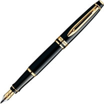 Waterman Expert Matte Black/Gold Fountain Pen Medium Point 1.0 mm Black Ink (S0951660)