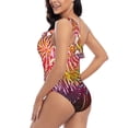 thumbnail image 4 of Goofa Fireworks Pattern Women's One Piece Swimsuits Tummy Control Bathing Suits Asymmetric One Shoulder Swimwear-X-Large, 4 of 6