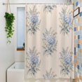 thumbnail image 4 of Shower Curtains for Bathroom-72"x72",Farmhouse Blue Hydrangea Waterproof Bath Curtain Grommet Shower Curtain Set with Hooks,, 4 of 9