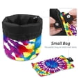 thumbnail image 4 of PhooArto Drawstring Cosmetic Bag, Barrel Shaped Portable Travel Makeup Bags, Tie Dye Circles Pattern Large Capacity Waterproof Multifunctional Bucket Toiletry Bag, 4 of 6