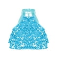 thumbnail image 1 of iefiel Girls Sequins Ruffle Dance Crop Tops Ballet Jazz Latin Dance Tank Tops Camisole Stage Performance Light Blue 4, 1 of 5