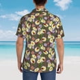 thumbnail image 4 of Honeii Ladybugs And Flowers On A Wooden Print Men’s Hawaiian Shirt,Classic Button-Down Short Sleeve Shirt, for Beach, Vacation, and Outdoor Activities,XX-Large, 4 of 7