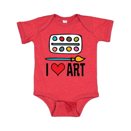 

Inktastic Painting I Love Art Gift Baby Boy or Baby Girl Bodysuit