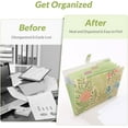 thumbnail image 4 of WarmHaven Expanding File Folder with 5 Pockets, Accordion File Organizer,Portable Receipt Paper Documents Organizer,Letter Size Filing Folder School Office Supplies,Green, 4 of 15