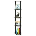 thumbnail image 5 of Furinno TURN-N-TUBE Wood 5 Tier Corner Display Rack in Dark Brown Grain/Black, 5 of 7