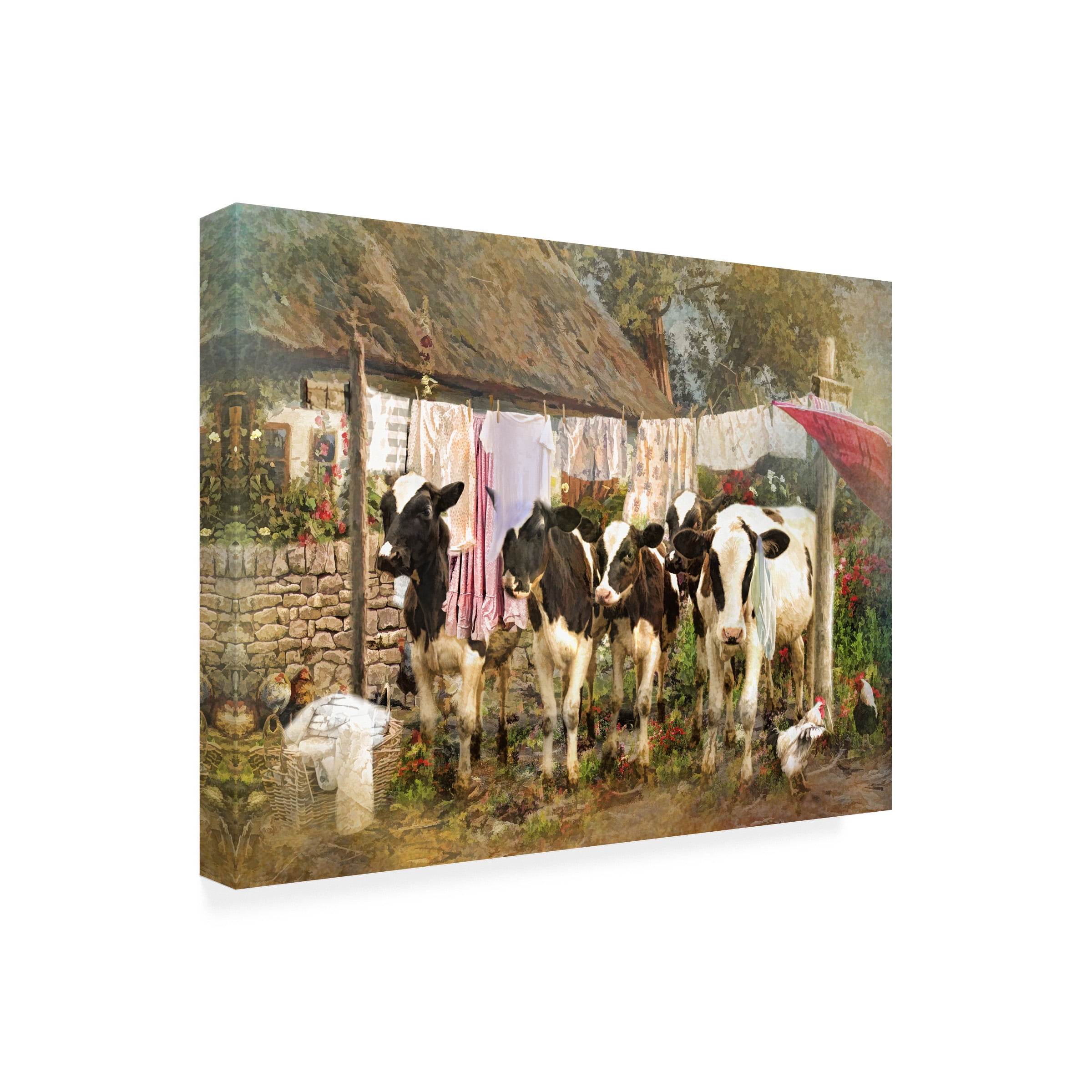 Canvas Wall Art - Trudi Simmonds 'Wash Day Chaos' Wall Art for Living Room, Bedroom, or Office Décor by Trademark Fine Art - 19 x 14 Inches