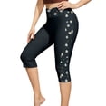 thumbnail image 3 of UVEASISHA Women's Capri Yoga Leggings High Waist Stretch Workout Pants Breathable Athletic Tights for Gym Yoga Multicolor XXL, 3 of 6