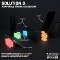 thumbnail image 7 of CordBrick Glowing Silicone + Steel Weighted Cable Holder for Nighstand, Cord Wrap for Travel, Unique iPhone Accessory. Small Graduation Gift for High Schoolers. Gadget for Teens. Orange Glow, 7 of 7