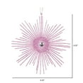 thumbnail image 2 of Vickerman 6.5" Pink Snowflake Burst Glitter Christmas Ornament, 6 per Bag, 2 of 3