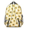 thumbnail image 3 of White Sunflower Backpack for School,Cute School Bag,Schoolbag with Adjustable Shoulder Straps & Padded Back,16.9 Inch, 3 of 5