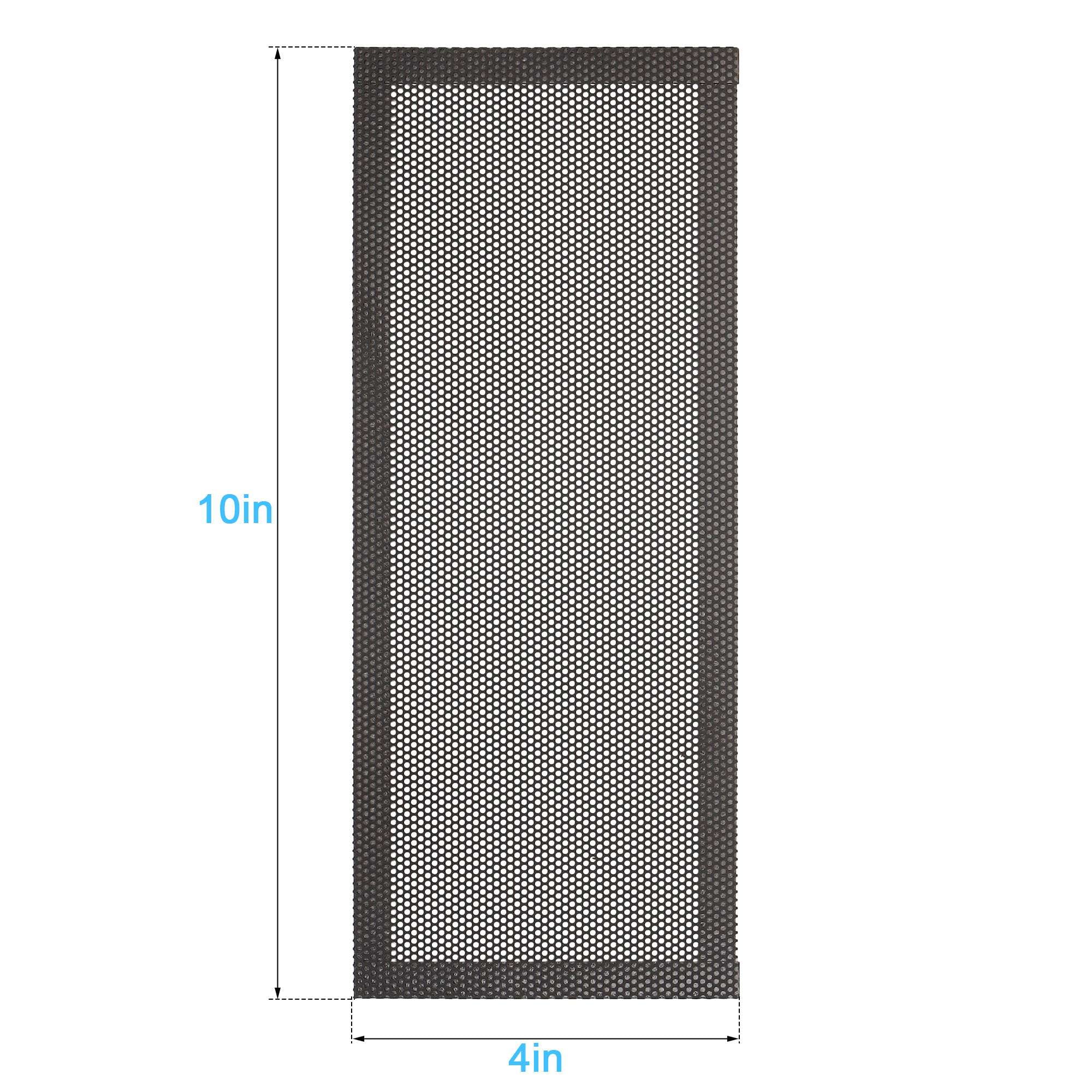 Gustave 4Pcs Floor Register Vent Cover 4"x10" Magnetic Air Vent Dustproof Bug Screen Mesh Covers for Home Ceiling Wall Floor Air Vent Filters, Black