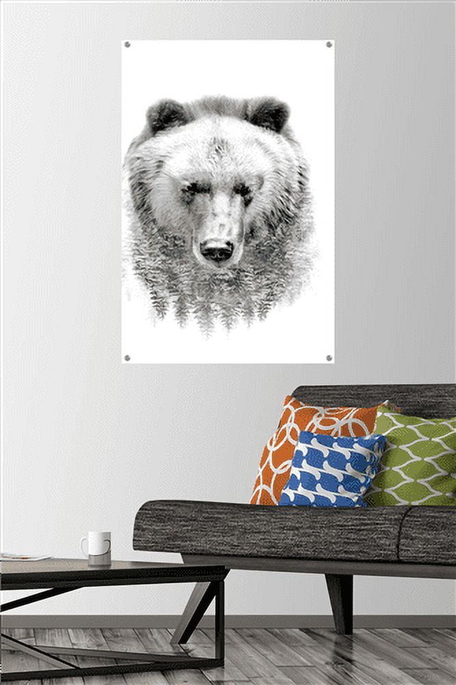 Bear - Trees Wall Poster with Push Pins, 22.375" x 34"