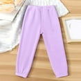 thumbnail image 5 of Kogui School Pants for Girls Girls Sweatpants Kids Joggers Athletic Pants Sweat Pants for Running 5T 6T (Light Purple,5-6 Years), 5 of 5