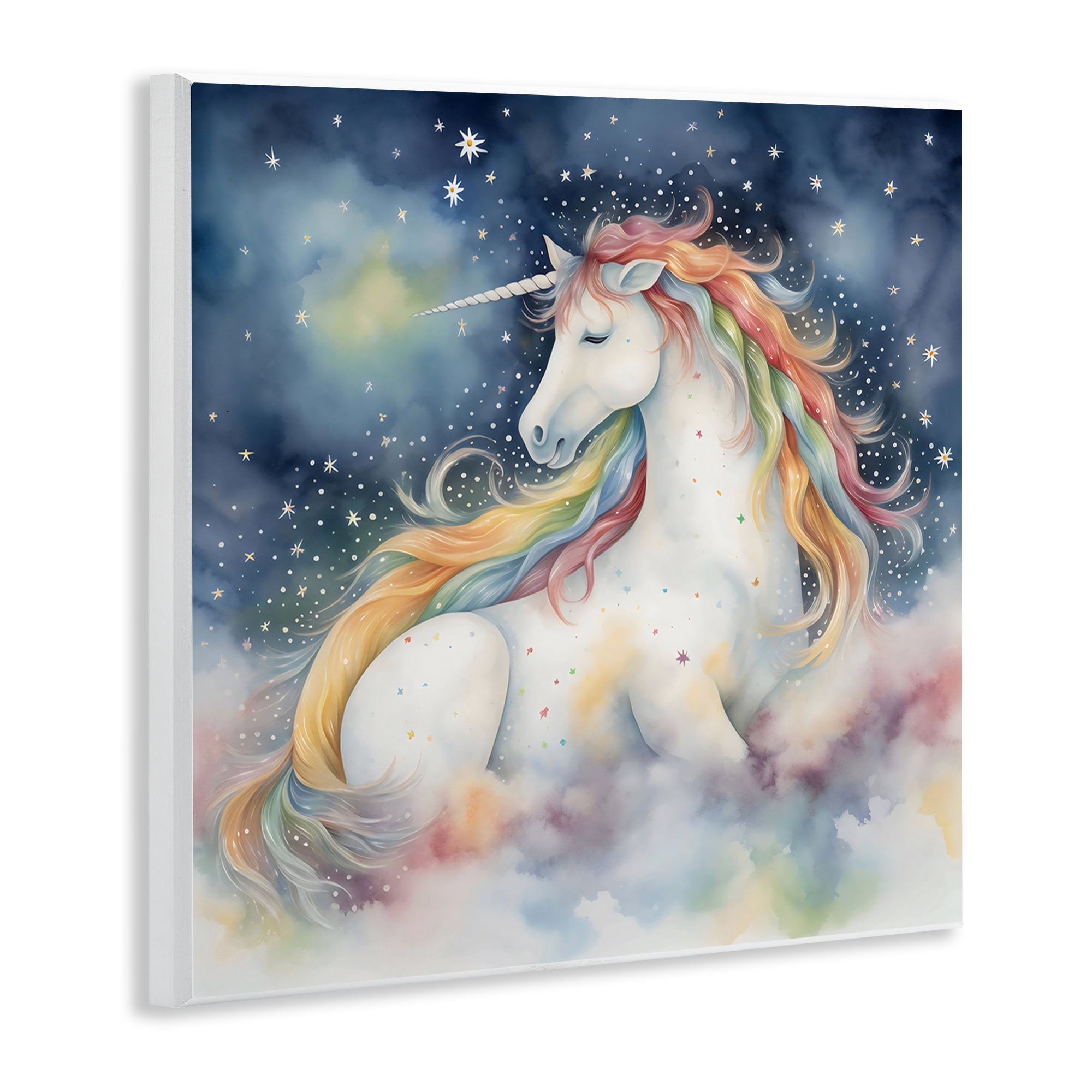 Stupell Industries Unicorn Floating on the Clouds Wall Plaque Art, design by Creative Studio