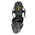thumbnail image 4 of FSJ Women Graceful Round Open Toe Chunky High Heel Platform Sandals Ankle Strap Buckle Comfortable Prom Party Brunch Dress Shoes Size 10.5 Black, 4 of 4