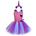 thumbnail image 2 of DPOIS Kids Girls Rainbow Cartoon Tutu Dress Princess Costume, 2 of 6