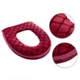 thumbnail image 3 of Clearance!Toilet Seat Cover for Bathroom, Toilet Seat Cushion Covers Soft Thicker Warmer Washable Toilet Seat Cover Pads with Zipper Home Reusable (Red), 3 of 7