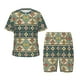 thumbnail image 1 of Fotbe Traditional Tribal Aztec1 Pijama Estampada de 2 Piezas para Niños – Ropa de Dormir de Manga Corta Cómoda para Niños y Niñas, Camiseta y Shorts de Algodón-XX-Large, 1 of 6