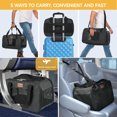 thumbnail image 3 of Dextrus Airline Approved Pet Carrier for Cats&Small Dogs, Collapsible and Breathable Cat Travel Bag Up to 16lbs with 5-Sided Ventilation, Bottom Protection and Washable Liner-17"L x 11"W x 11"H, Black, 3 of 5