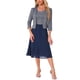 thumbnail image 1 of Conjuntos de trajes INSPIRE CHIC para mujeres de 2 piezas con contraste, vestidos A-line fluidos, chaqueta de lentejuelas XL azul oscuro, 1 of 6