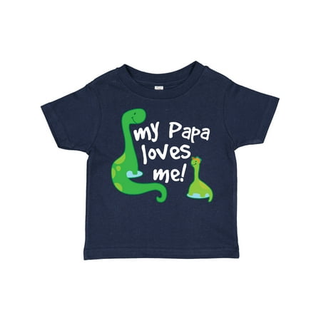 

Inktastic My Papa Loves Me Dinosaur Gift Toddler Boy Girl T-Shirt