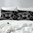 thumbnail image 4 of Erosebridal Teenager Gamepads Full Sheet Sets,Video Game Bedding Full Size,Geometric Theme Bed Sheets Set Full Size,Microfiber Gamer Bedroom Decorative,4-Piece, 4 of 7