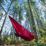 Grand Trunk Double Deluxe Hammock with Straps – Extra-Wide Parachute Nylon Hammock for Two, 10'6 x 6'6, 400 lb Capacity, Includes Tree-Friendly Straps & Carabiners