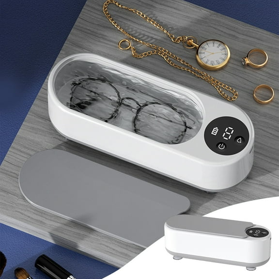 Clearance!Loyerfyivos Jewelry Cleaner, 45KzHz 450ML Portable Home Cleaner, Rings Eyeglasses Watches Dentures Cleaning