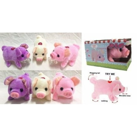 1pc of Walking  Moving  Oinking  Tail Wagging Plush Baby Mini Pig Piggy in Random Color price history on PriceWatchPro