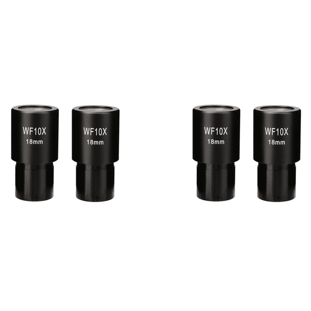 4 PCS WF10X Widefield Eyepiece Biological Microscope Optical Lens Eyepiece Wide Angle 23.2mm Mounting Size