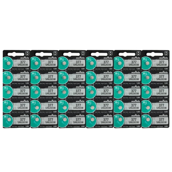 Murata 377/SR626SW 0%HG 1.55V 30pack