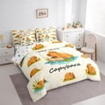 thumbnail image 2 of Erosebridal Animal Capybaras With Fruit Orange Bedding Comforter Set 7 Pieces For Boys Girls,Who Love Capybara Full Bedding Set For Kids,Ultra Soft Home Decor, 2 of 6