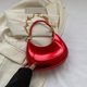 thumbnail image 4 of Bolso de hombro de moda Bolso de mensajero femenino de media luna de cuero de PU (rojo), 4 of 6