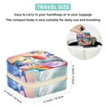 thumbnail image 5 of Rainbow Unicorn Travel Portable Earring Organizer Decorative Box Necklace Holder: Square Jewelry Storage for Rings, Earrings, Necklaces, Bracelets, and More - Suitable for Girls and Women, 5 of 6
