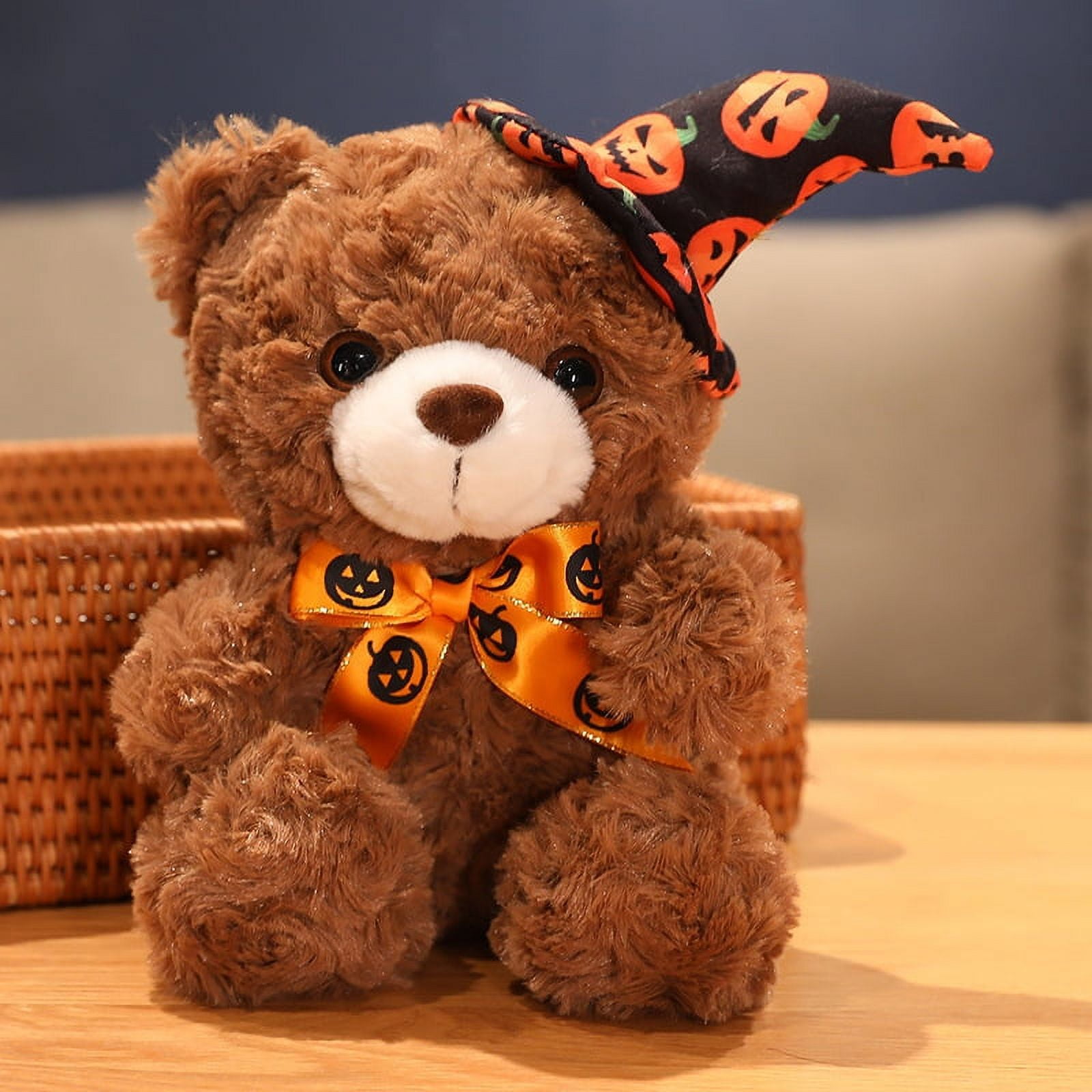 Halloween Plush Pumpkin Teddy Bear Stuffed Animal Toy - Perfect for Sp