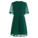 thumbnail image 5 of Vestido de gasa de color sólido de manga corta casual de verano de moda para mujer Fridja  qw5430, 5 of 9